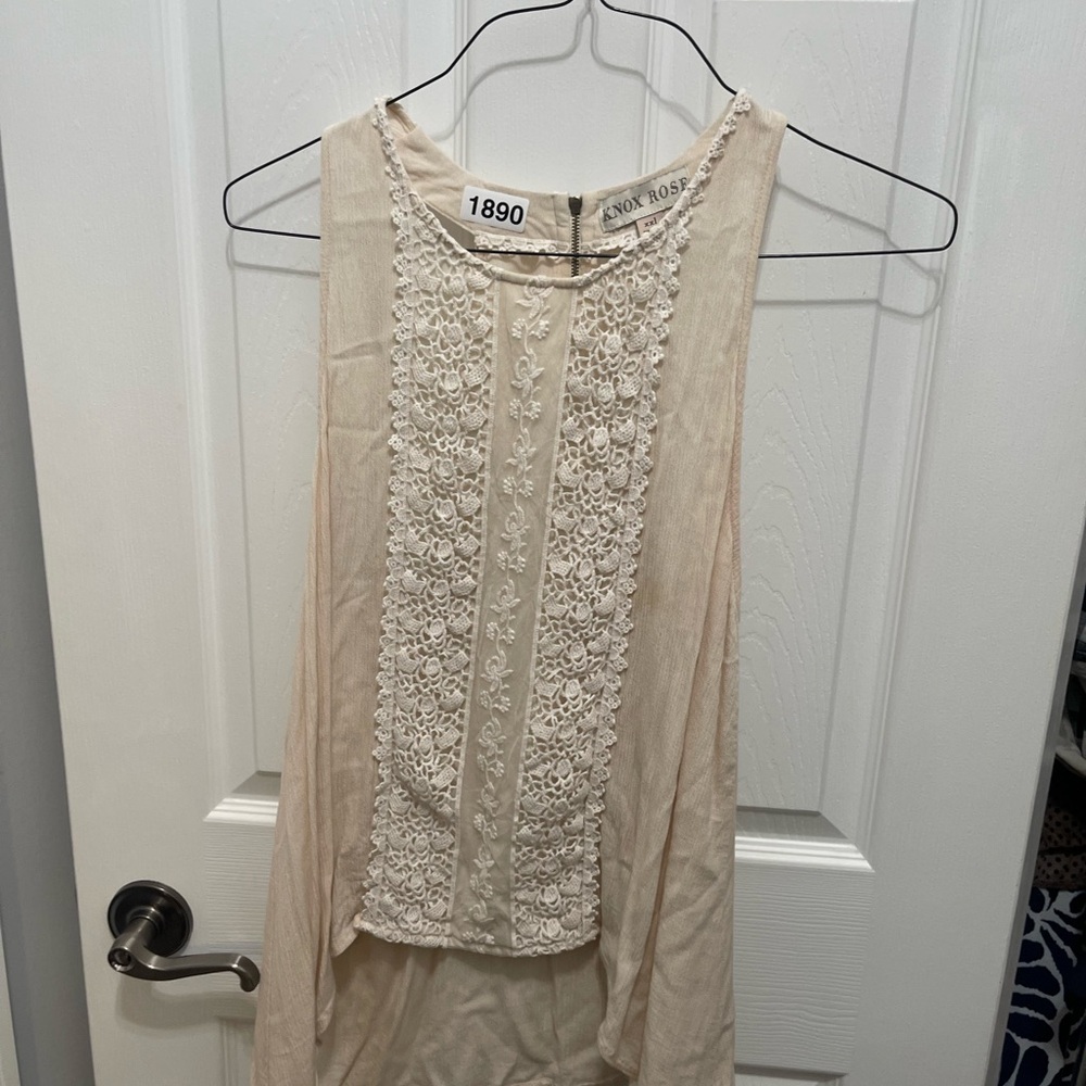 Knox Rose Cream Lace Detail Top - Picture 2 of 12